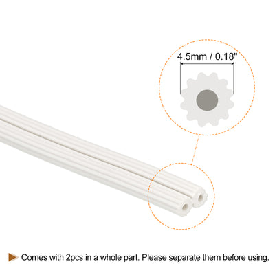 Harfington Uxcell Screen Spline, 5M/16.4Ft Silicone Window Sealing Strip, 4.5mm OD White