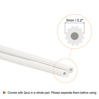 Harfington Uxcell Bildschirm Spline 10M/32.81Ft Silikon Dichtungsstreifen für Fenstergitter 5mm Außendurchm. Weiß