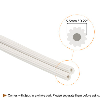 Harfington Uxcell Bildschirm Spline 5M/16.4Ft Silikon Dichtungsstreifen für Fenstergitter 5.5mm Außendurchm. Weiß