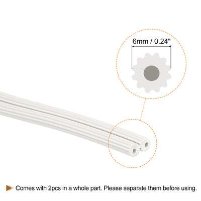 Harfington Uxcell Screen Spline, 10M/32.81Ft Silicone Window Sealing Strip, 6mm OD White