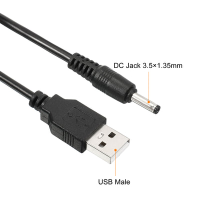 Harfington 12W 2A USB Step Up Voltage Converter, DC 5V to DC 9V Power Supply Adapter Jack 3.5×1.35mm Cable for Router LED Lamp Speakers