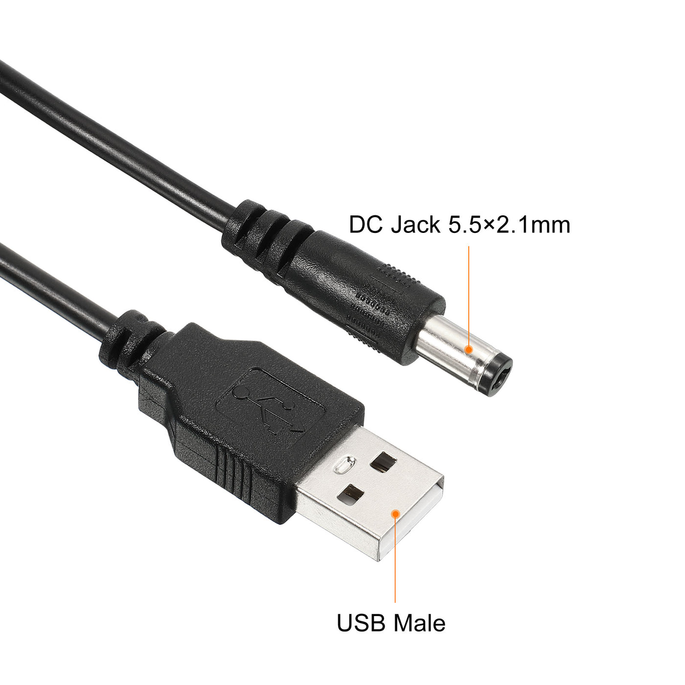 Harfington 9W 2A USB Step Up Voltage Converter, DC 5V to DC 12V Power Supply Adapter Jack 5.5x2.1mm Cable for Router LED Lamp Speakers