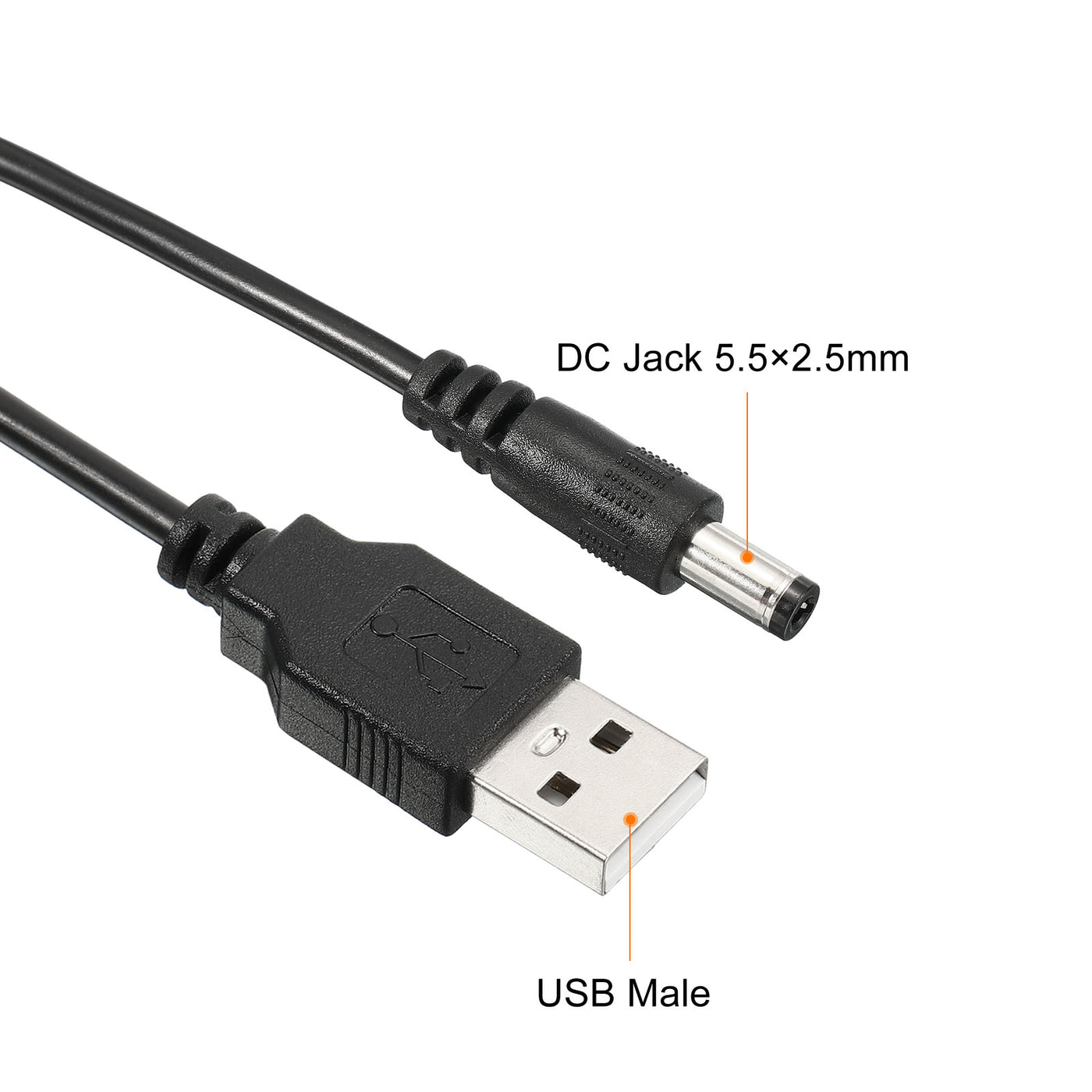 Harfington 9W 2A USB Step Up Voltage Converter, DC 5V to DC 9V Power Supply Adapter Jack 5.5×2.5mm Cable for Router LED Lamp Speakers