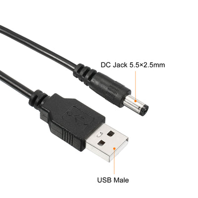 Harfington 9W 2A USB Step Up Voltage Converter, DC 5V to DC 9V Power Supply Adapter Jack 5.5×2.5mm Cable for Router LED Lamp Speakers