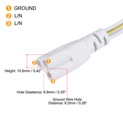 Harfington 10Pcs T5 T8 LED Tube Connector Cable 30CM Female to Female Double End