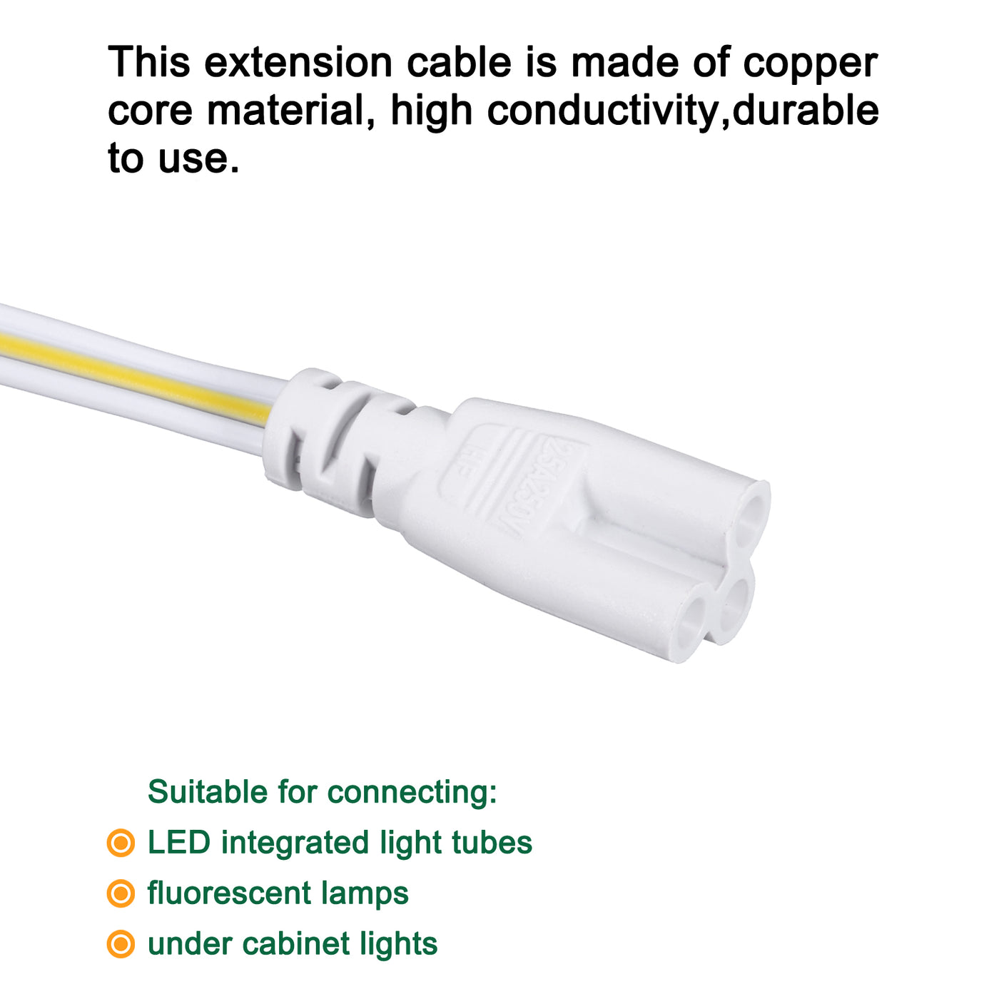 Harfington 10Pcs T5 T8 LED Tube Connector Cable 30CM Female to Female Double End