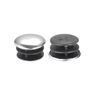 Harfington Post End Cap Cover, 8pcs 25mm Fence Post Cap Round Tube Cover Insert, 23x15.5mm