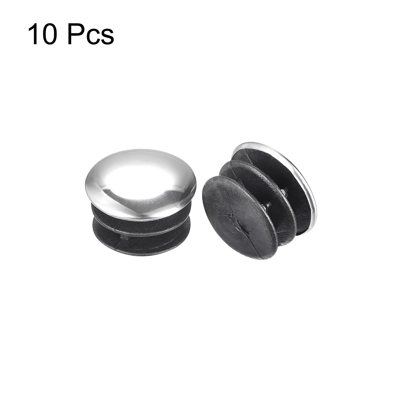 Harfington Post End Cap Cover, 10pcs 25mm Fence Post Cap Round Tube Cover Insert, 22x15.5mm