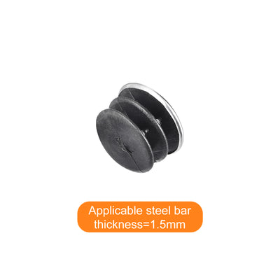 Harfington Post End Cap Cover, 10pcs 25mm Fence Post Cap Round Tube Cover Insert, 22x15.5mm