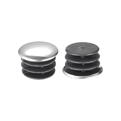 Harfington Post End Cap Cover, 16pcs 25mm Fence Post Cap Round Tube Cover Insert, 21x18mm