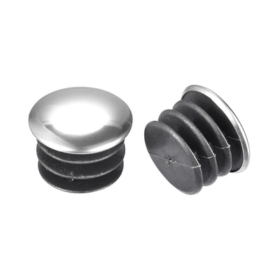 Harfington Post End Cap Cover, 16pcs 25mm Fence Post Cap Round Tube Cover Insert, 21x18mm