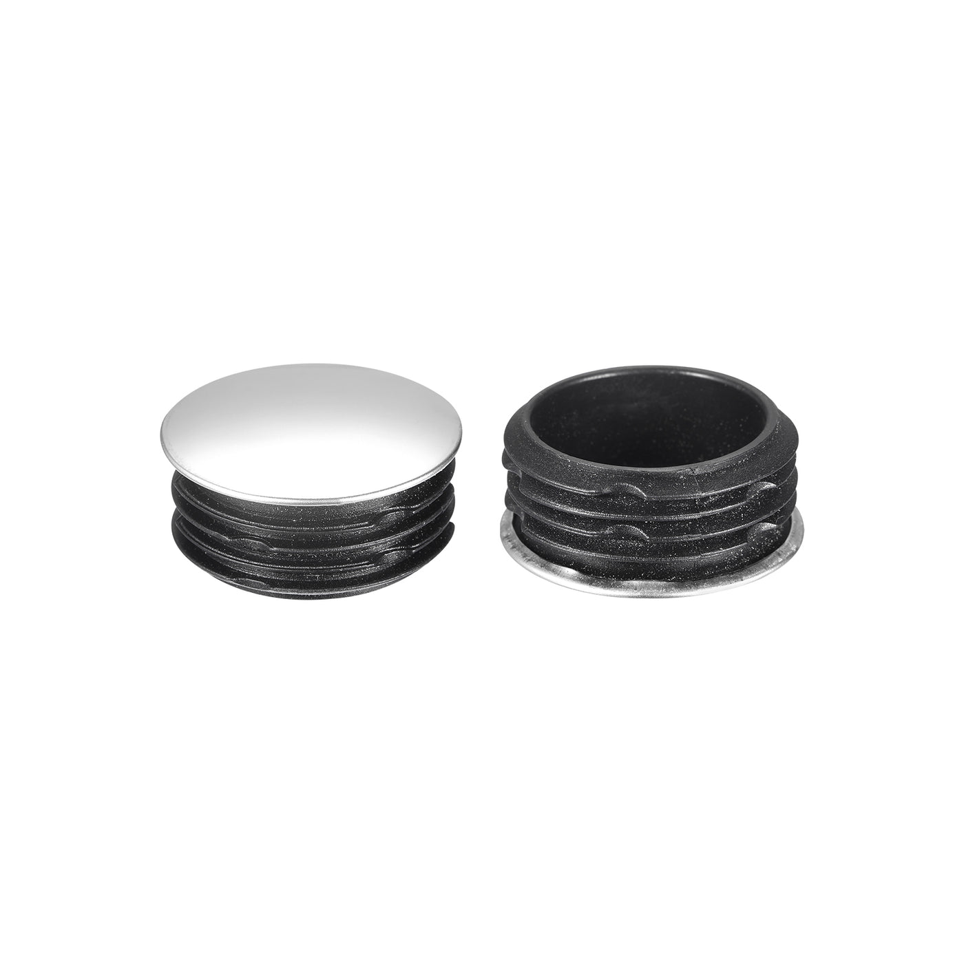 Harfington Post End Cap Cover, 4pcs 40mm Fence Post Cap Round Tube Cover Insert, 38x18mm