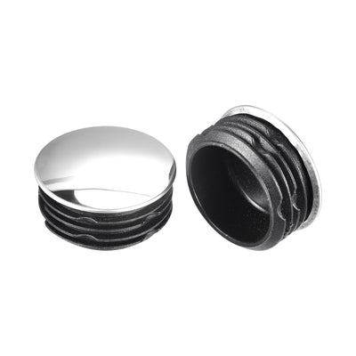 Harfington Post End Cap Cover, 4pcs 40mm Fence Post Cap Round Tube Cover Insert, 38x18mm