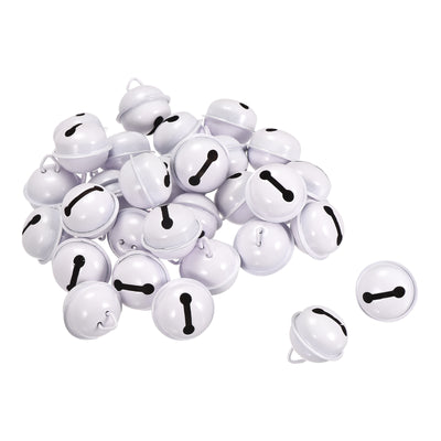 Harfington Uxcell Jingle Bells, 22mm 48pcs Craft Bells for DIY Holiday Decoration White