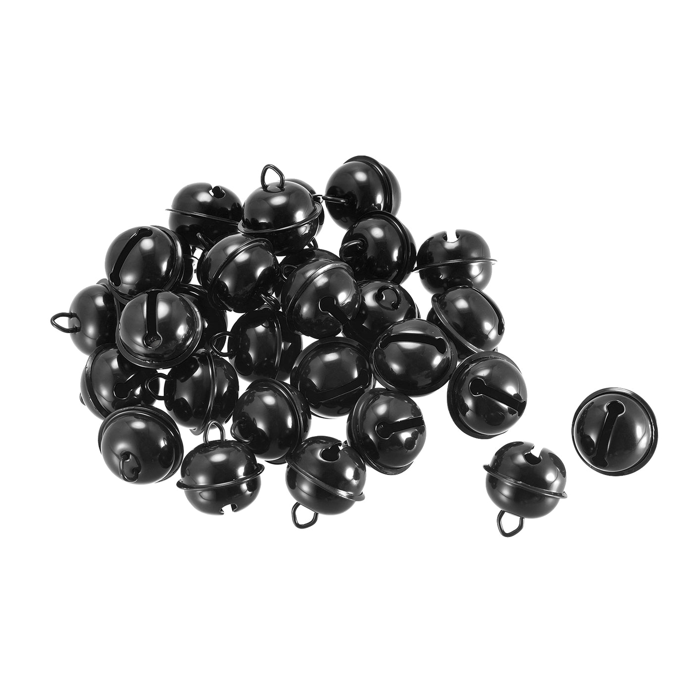 uxcell Uxcell Jingle Bells, 22mm 30pcs Craft Bells for DIY Holiday Decoration Black