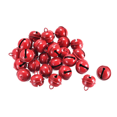 Harfington Uxcell Jingle Bells, 22mm 30pcs Craft Bells for DIY Holiday Decoration Red