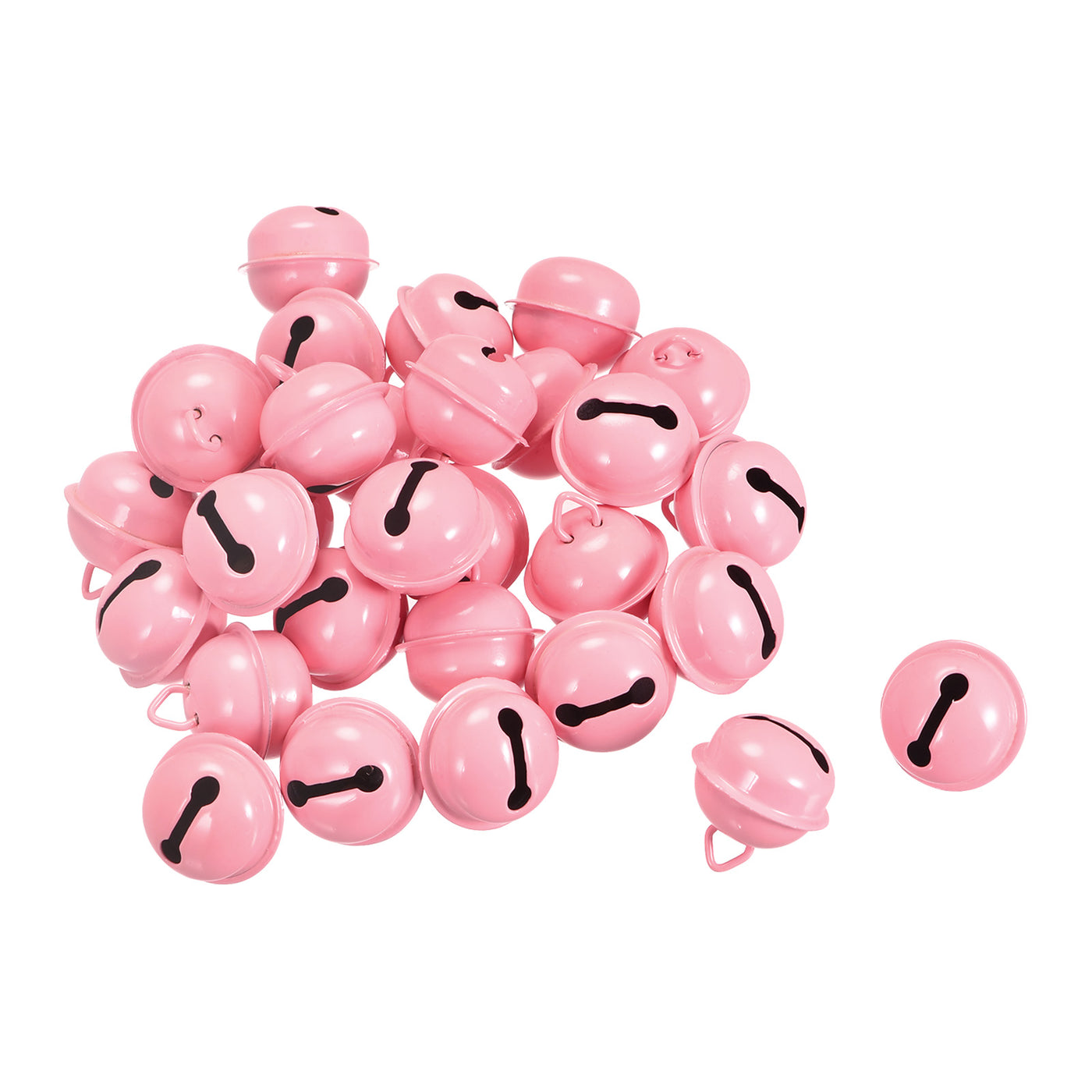 uxcell Uxcell Jingle Bells, 22mm 30pcs Craft Bells for DIY Holiday Decoration Deep Pink