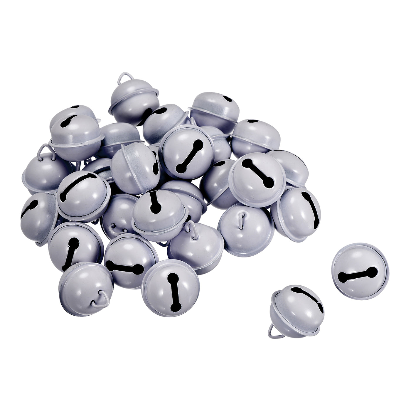 uxcell Uxcell Jingle Bells, 22mm 30pcs Craft Bells for DIY Holiday Decoration Light Grey