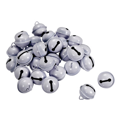 Harfington Uxcell Jingle Bells, 22mm 30pcs Craft Bells for DIY Holiday Decoration Light Grey