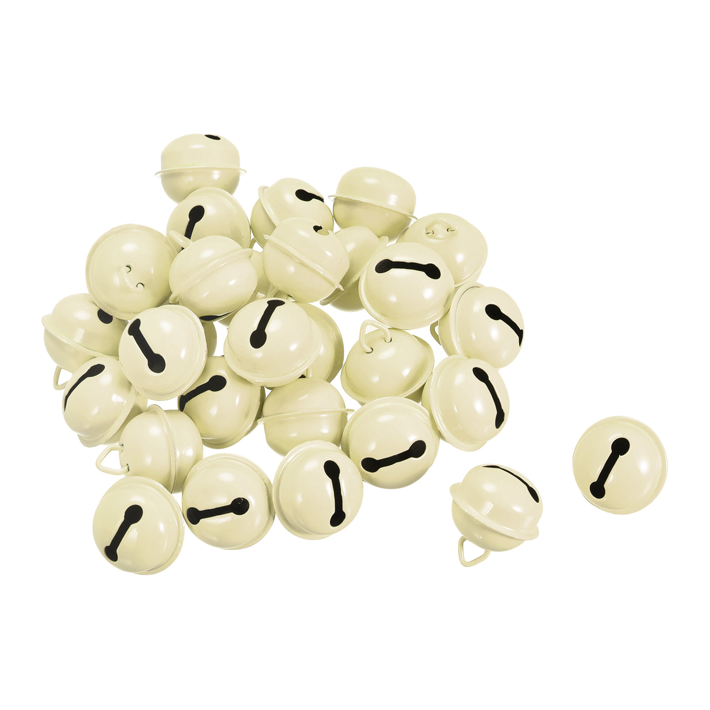 uxcell Uxcell Jingle Bells, 22mm 30pcs Craft Bells for DIY Holiday Decoration Beige