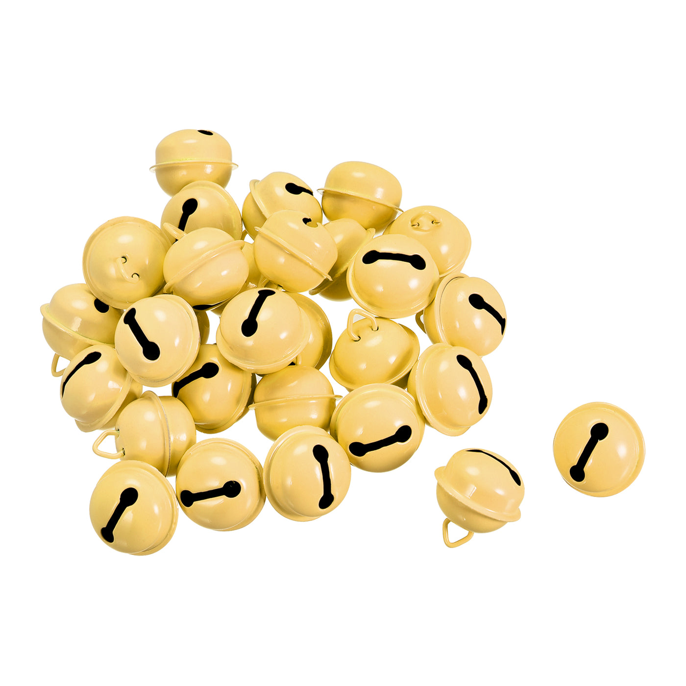 uxcell Uxcell Jingle Bells, 22mm 30pcs Craft Bells for DIY Holiday Decoration Light Yellow