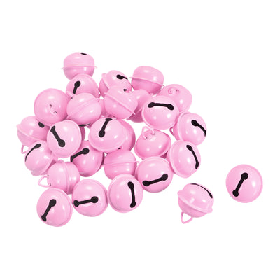 Harfington Uxcell Jingle Bells, 22mm 48pcs Craft Bells for DIY Holiday Decoration Light Pink