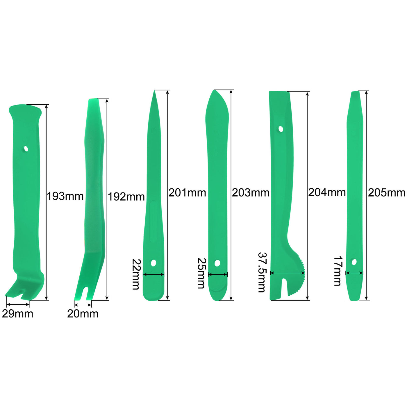 Harfington Trim Removal Tool Kit for Car Dash Audio Door Panel (Green) 16pcs