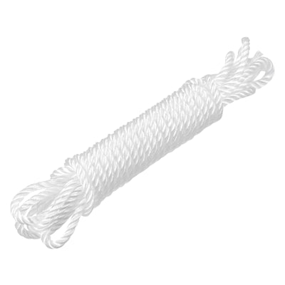 Harfington Twisted Nylon Mason Line White 5M/16.4 Feet 6MM Dia for DIY Projects