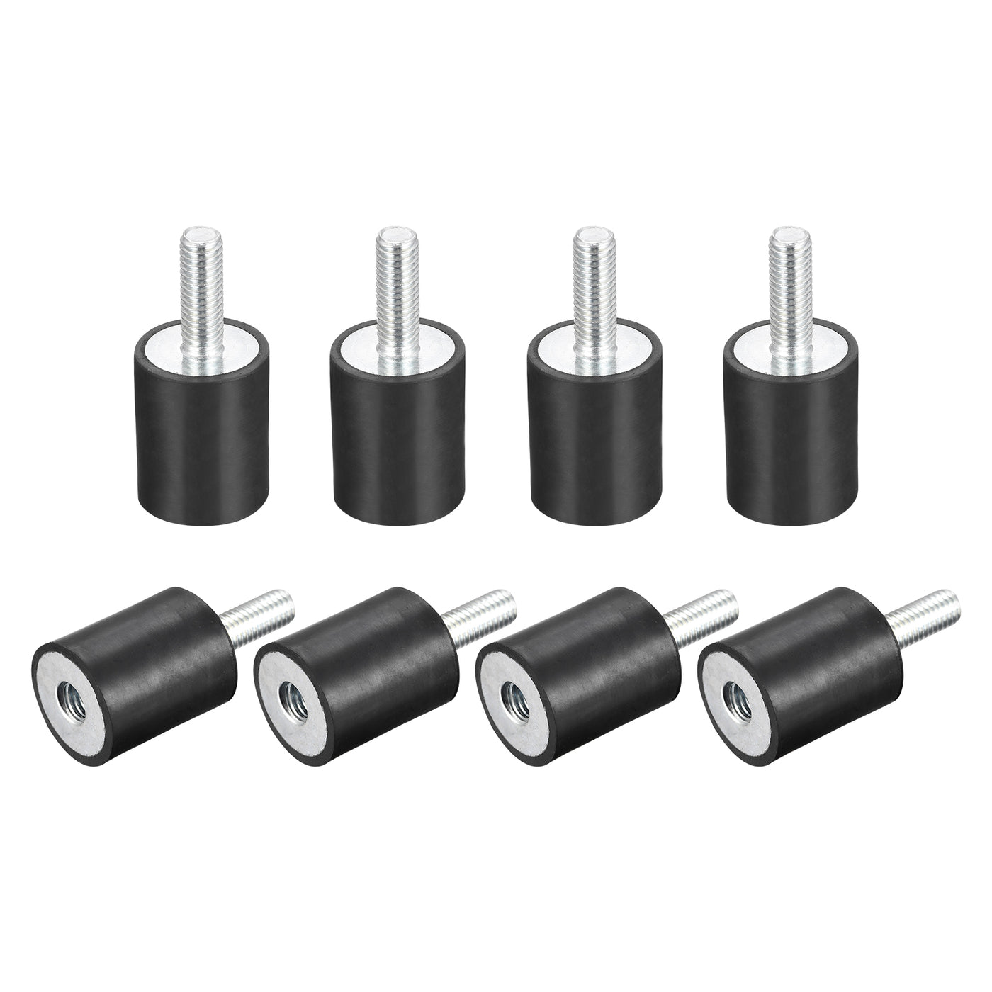 uxcell Uxcell Rubber Mounts 8pcs M8 Male/Female Vibration Isolator Shock Absorber D25mmxH30mm