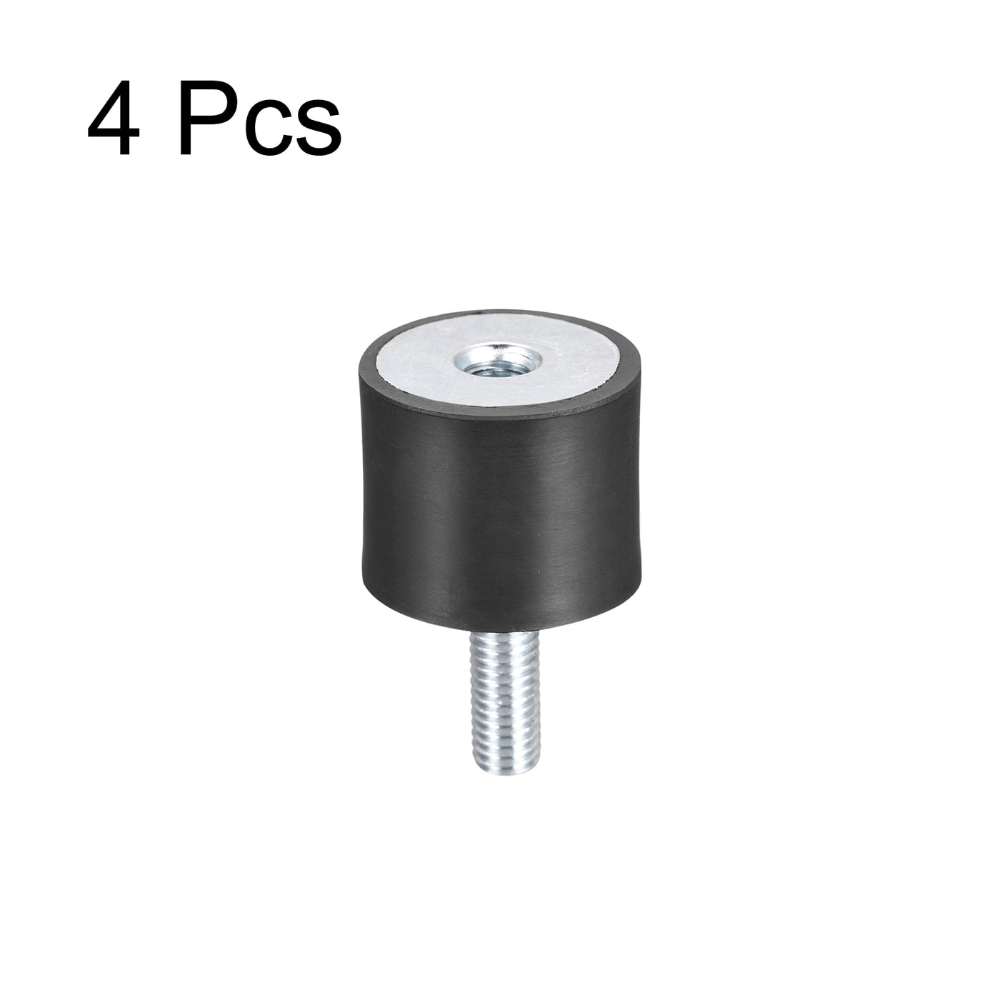 uxcell Uxcell Rubber Mounts 4pcs M8 Male/Female Vibration Isolator Shock Absorber D30mmxH25mm