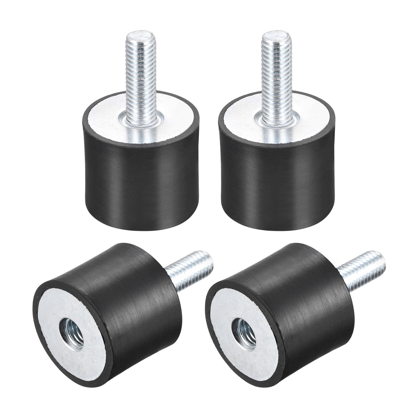 uxcell Uxcell Rubber Mounts 4pcs M8 Male/Female Vibration Isolator Shock Absorber D30mmxH25mm