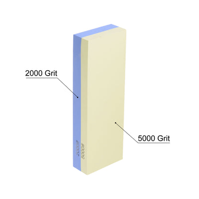 Harfington Uxcell Sharpening Stones 2000/5000 Grit 2 Side Combination Whetstone 180x60x29mm