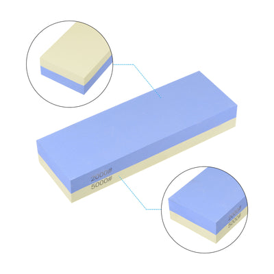 Harfington Uxcell Sharpening Stones 2000/5000 Grit 2 Side Combination Whetstone 180x60x29mm