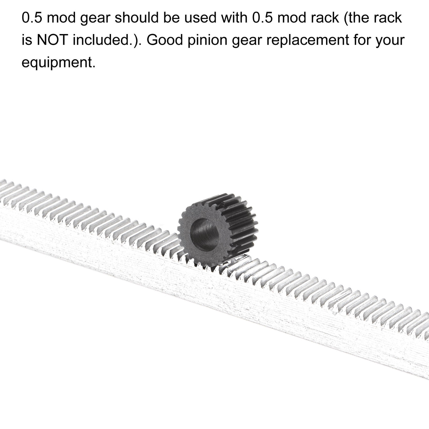 uxcell Uxcell 0.5 Mod 24T 6mm Bore 13mm Outer Dia 45# Carbon Steel Motor Pinion Gear Set