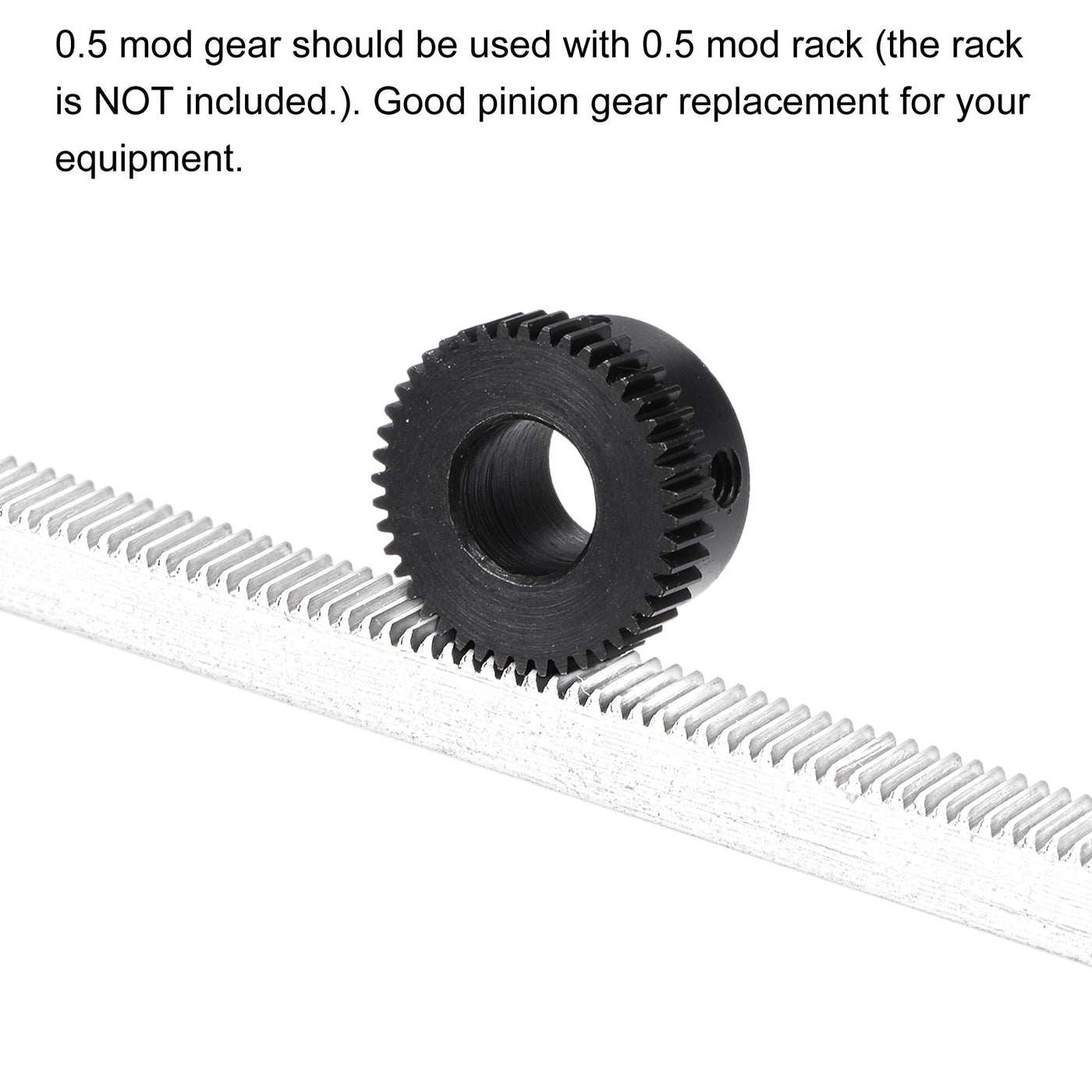 uxcell Uxcell 0.5 Mod 32T 8mm Bore 17mm Outer Dia 45# Carbon Steel Motor Pinion Gear Set