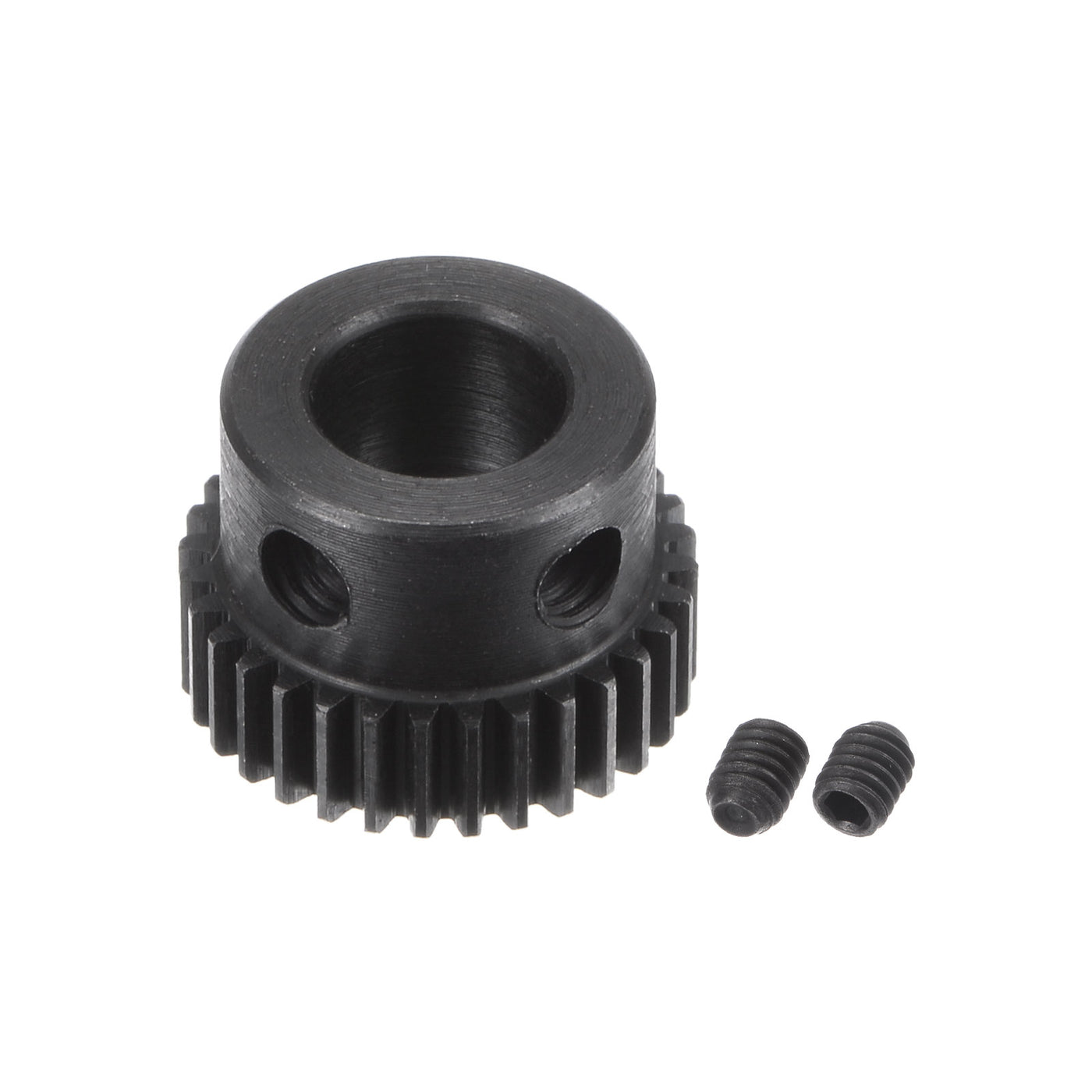 uxcell Uxcell 0.5 Mod 32T 8mm Bore 17mm Outer Dia 45# Carbon Steel Motor Pinion Gear Set