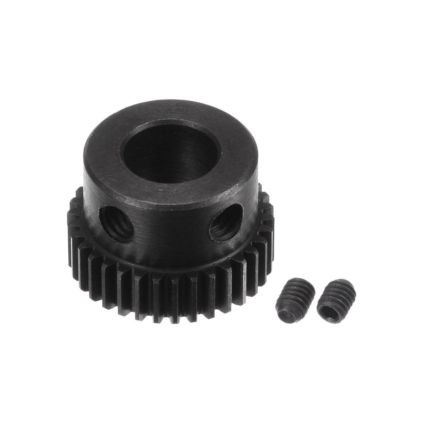 uxcell Uxcell 0.5 Mod 34T 8mm Bore 18mm Outer Dia 45# Carbon Steel Motor Pinion Gear Set