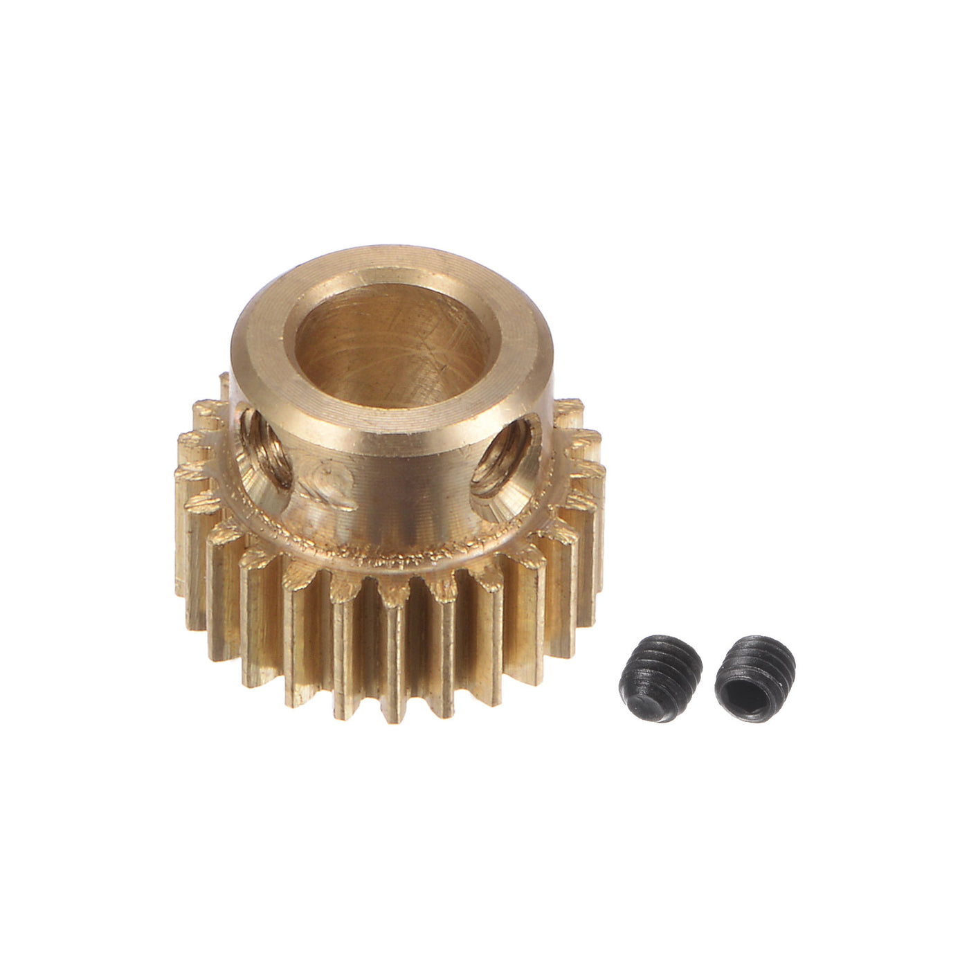 uxcell Uxcell 0.5 Mod 25T 6mm Bore 13.5mm Outer Dia Brass Motor Rack Pinion Gear with Screws