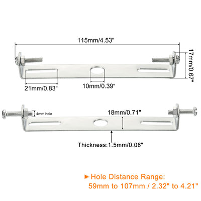 Harfington Ceiling Light Plate, 115x18x17mm Lighting Fixture Mounting Bracket for Home Office Chandelier, 4 Set