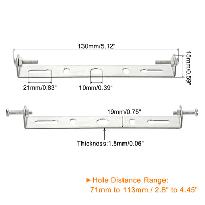 Harfington Ceiling Light Plate, 130x19x15mm Lighting Fixture Mounting Bracket for Home Office Chandelier, 3 Set