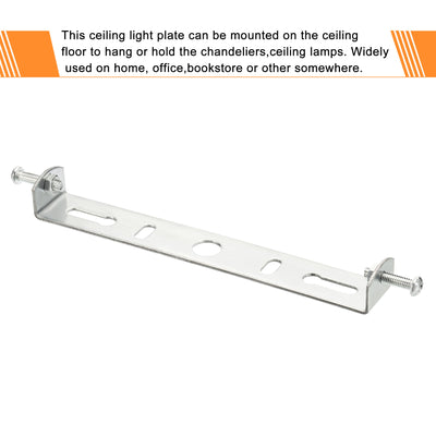 Harfington Ceiling Light Plate, 130x19x15mm Lighting Fixture Mounting Bracket for Home Office Chandelier, 3 Set