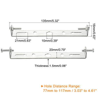 Harfington Ceiling Light Plate, 135x20x16mm Lighting Fixture Mounting Bracket for Home Office Chandelier, 2 Set