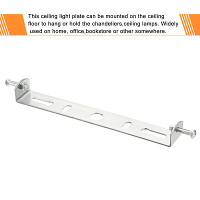 Harfington Ceiling Light Plate, 135x20x16mm Lighting Fixture Mounting Bracket for Home Office Chandelier, 2 Set