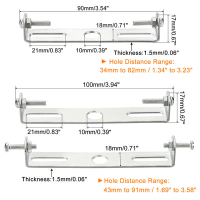 Harfington Ceiling Light Plate, 90mm 100mm Lighting Fixture Mounting Bracket Light Crossbar for Home Office Chandelier, Pack of 4