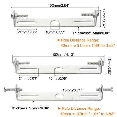 Harfington Ceiling Light Plate, 100mm 105mm Lighting Fixture Mounting Bracket Light Crossbar for Home Office Chandelier, Pack of 4