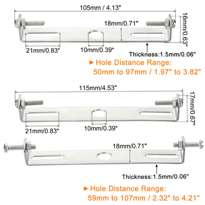 Harfington Ceiling Light Plate, 105mm 115mm Lighting Fixture Mounting Bracket Light Crossbar for Home Office Chandelier, Pack of 4