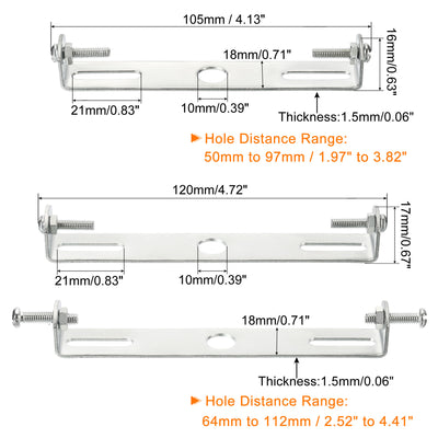 Harfington Ceiling Light Plate, 105mm 120mm Lighting Fixture Mounting Bracket Light Crossbar for Home Office Chandelier, Pack of 4