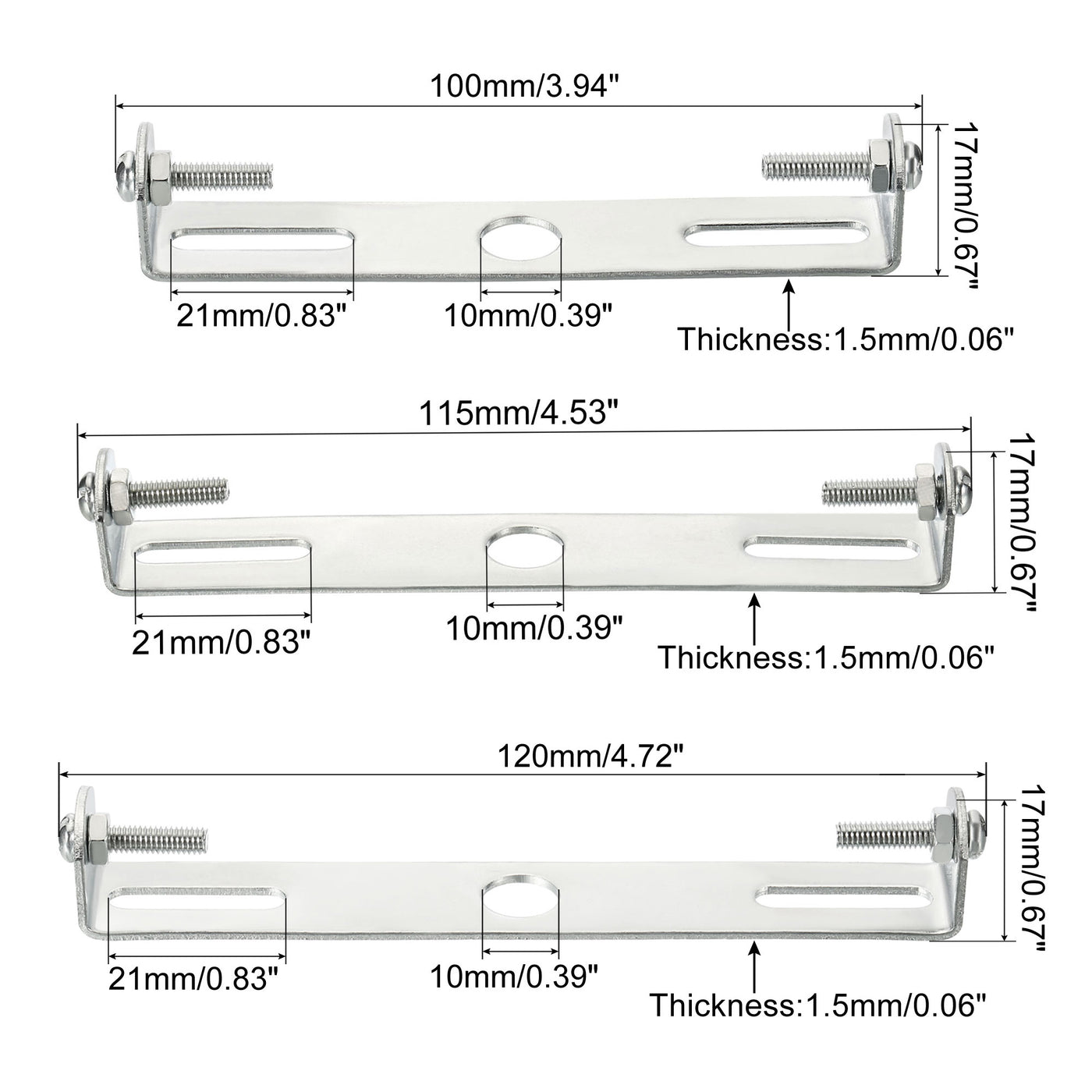 Harfington Ceiling Light Plate, 100mm 115mm 120mm Lighting Fixture Mounting Bracket Light Crossbar for Home Office Chandelier, Pack of 6