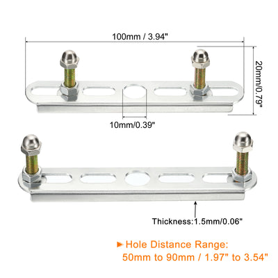 Harfington Ceiling Light Plate, 100x20x5.7mm Lighting Fixture Mounting Bracket for Home Office Chandelier, 2 Set