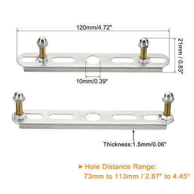 Harfington Ceiling Light Plate, 120x20x4.6mm Lighting Fixture Mounting Bracket for Home Office Chandelier, 2 Set